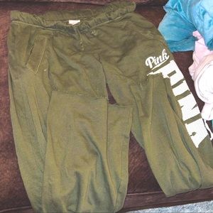 army green pink pant